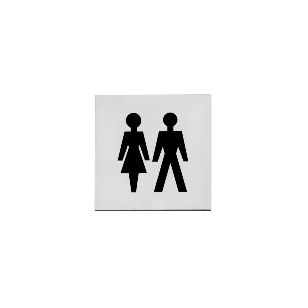 Intersteel Pictogram dames- en herentoilet zelfklevend vierkant