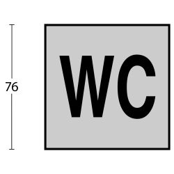 Intersteel Pictogram toilet mindervalide zelfklevend vierkant
