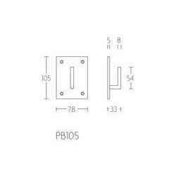 Piet Boon ONE PB105 massieve haak vast op onderplaat - wit