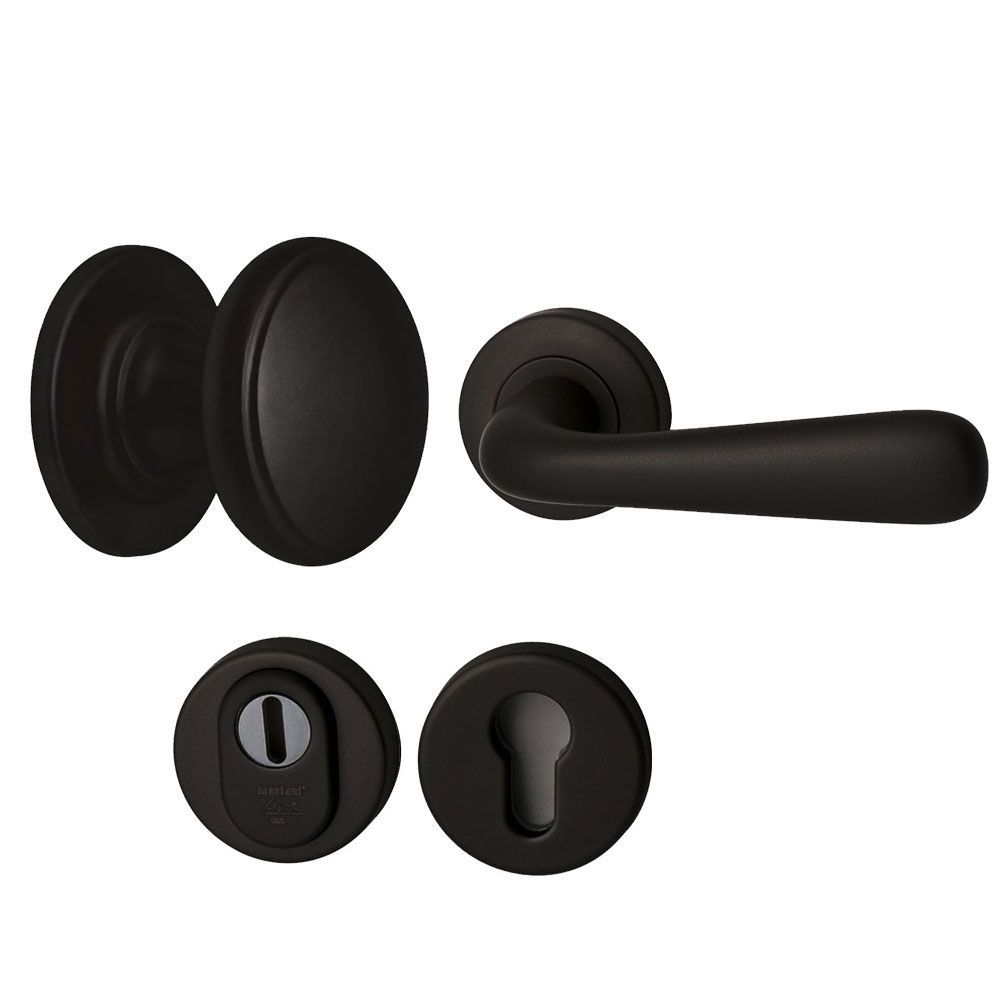 Voordeurset Silvia puurzwart - linkswijzend