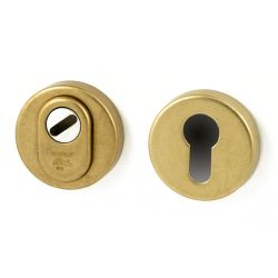 Voordeurset Silvia 3-delig messing getrommeld - rechtswijzend