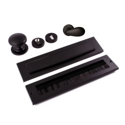 Voordeurset Olympia compleet puurzwart - linkswijzend