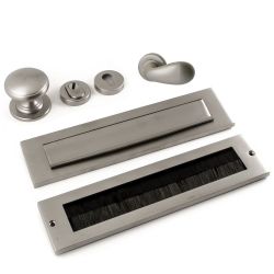 Voordeurset Olympia compleet PVD Inox - rechtswijzend