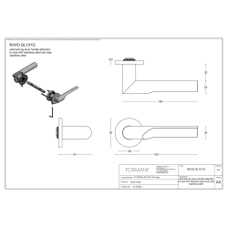 Deurkruk Rivio by Gensler GL101-G deurkruk geveerd op rozet - brons