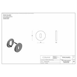 Sleutelplaatje Rivio by Gensler GLN53 - mat RVS