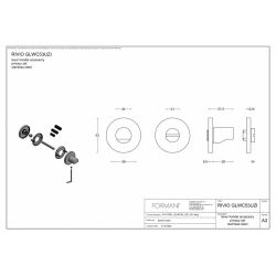 Toilet/badkamersluiting zonder indicatie Rivio by Gensler GLWC53ZI - PVD mat goud