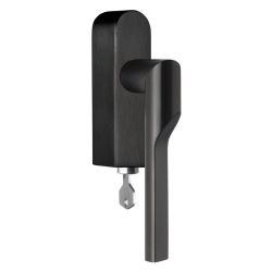 Rivio by Gensler GL101-DKLOCK-O draaikiepgarnituur afsluitbaar linksdraaiend - PVD mat zwart