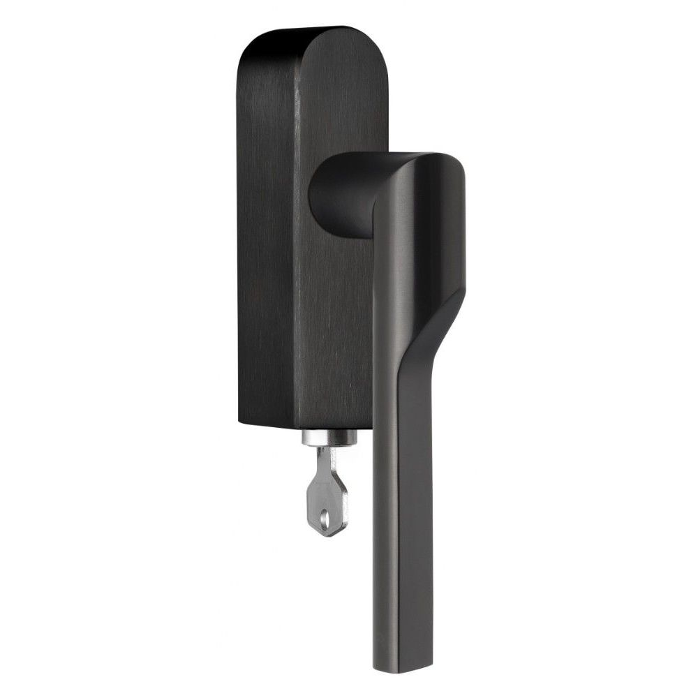 Rivio by Gensler GL101-DKLOCK-O draaikiepgarnituur afsluitbaar linksdraaiend - PVD mat zwart