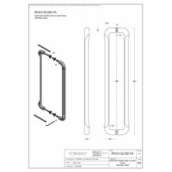 Rivio by Gensler GL500 PA set grepen inclusief paarsgewijze bevestiging - PVD mat goud