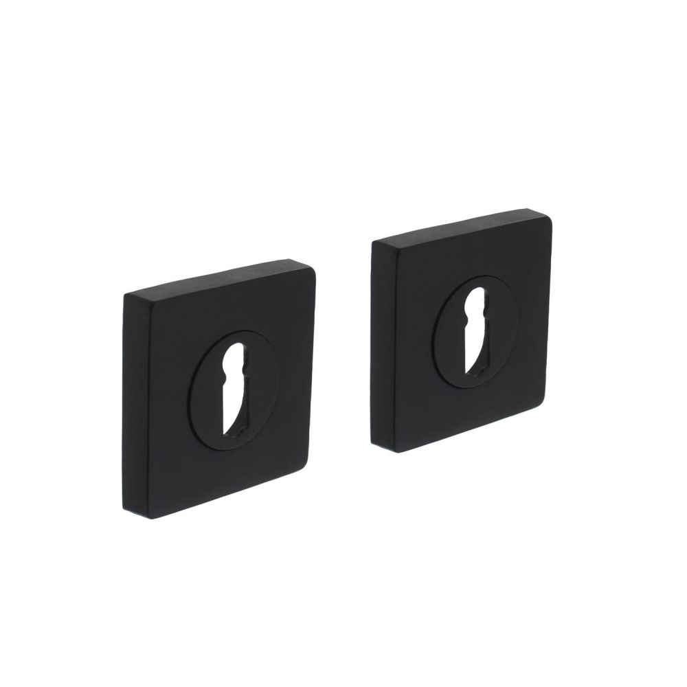 Intersteel sleutelrozetten vierkant 55x55x10mm met nokken - mat zwart