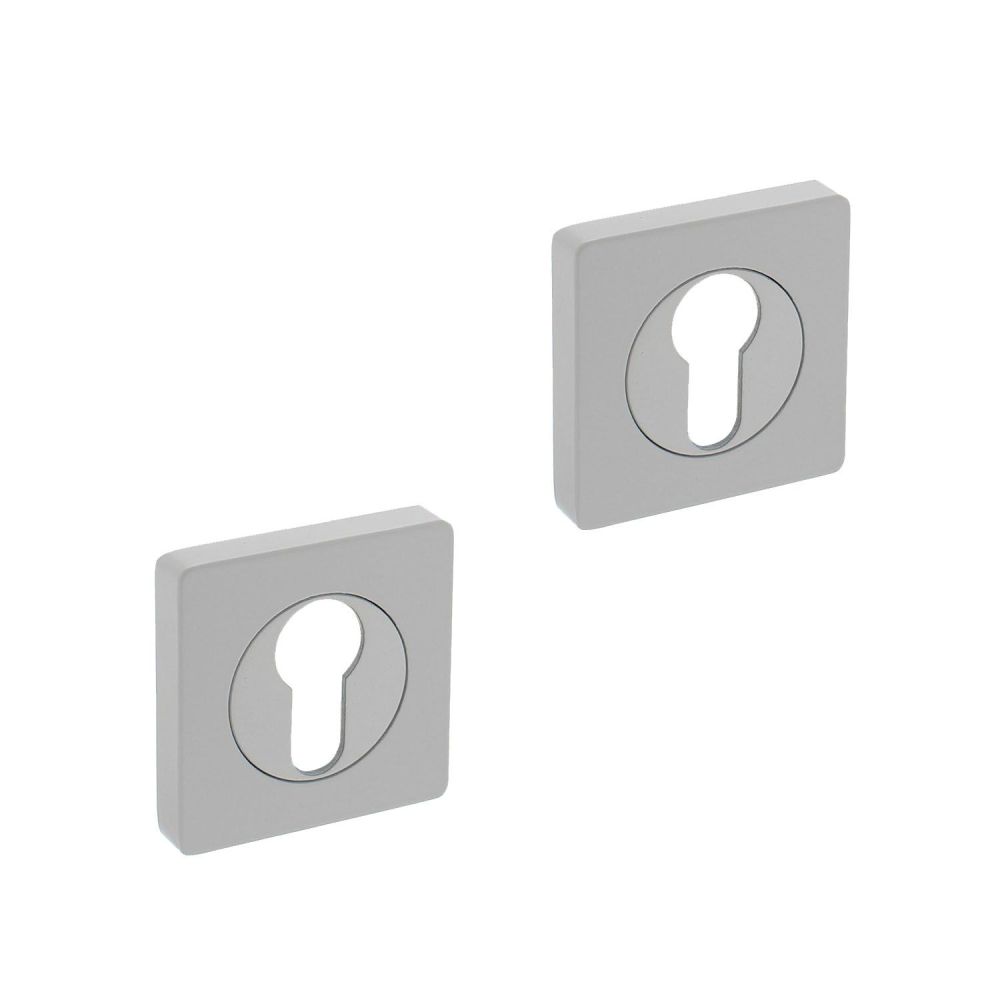 Intersteel cilinderrozetten vierkant 55x55x10mm met nokken - wit