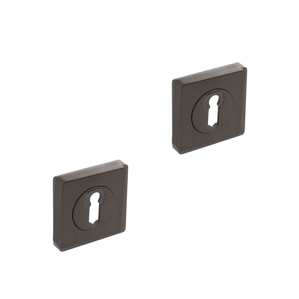 Intersteel cilinderrozetten vierkant 55x55x10mm met nokken - antraciet