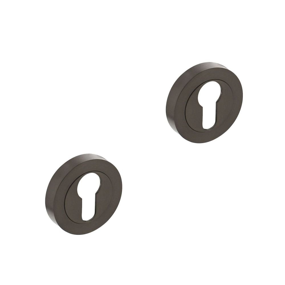 Intersteel cilinderrozetten verdekt 52x10mm met nokken - antraciet