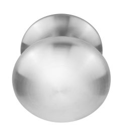 Voordeurknop BASICS LB65V vast op rozet - mat RVS