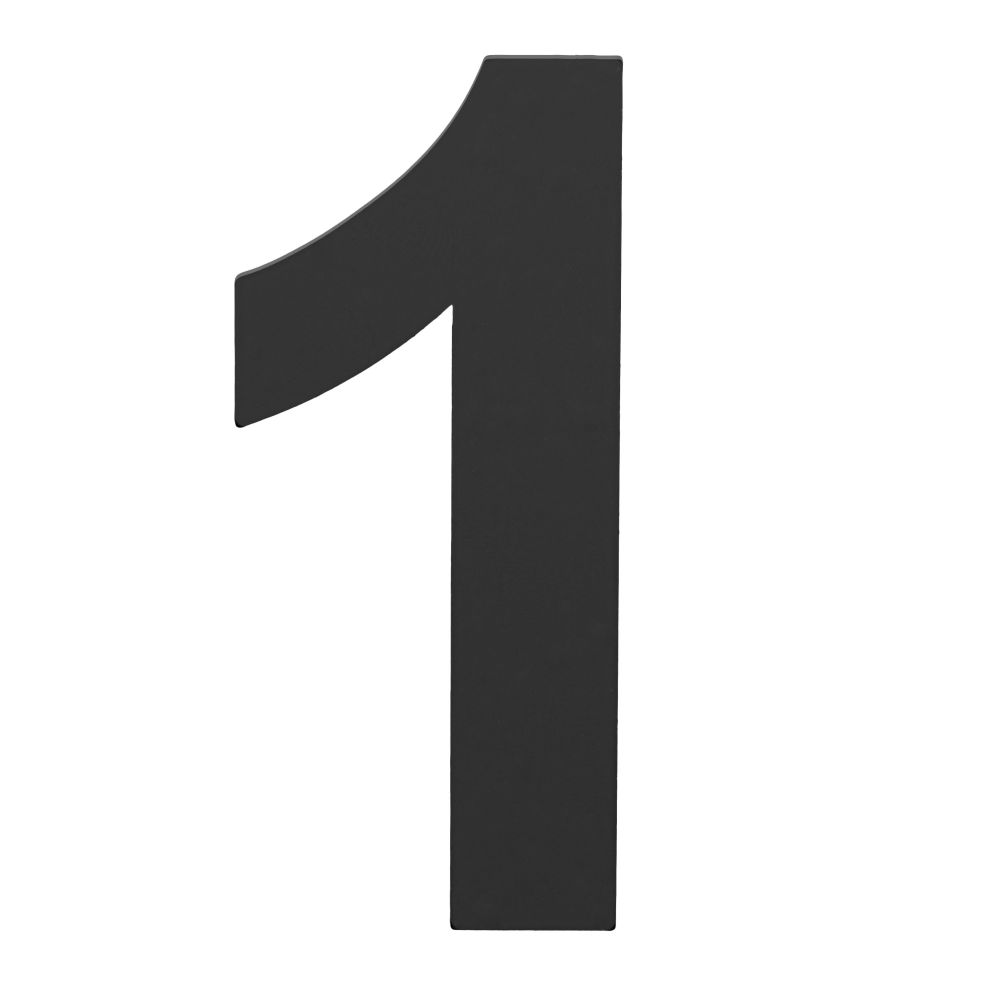 Huisnummer 1 BASICS LBHN100-1 - mat zwart