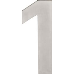 Huisnummer 1 SQUARE LSQHN250-1 - mat RVS