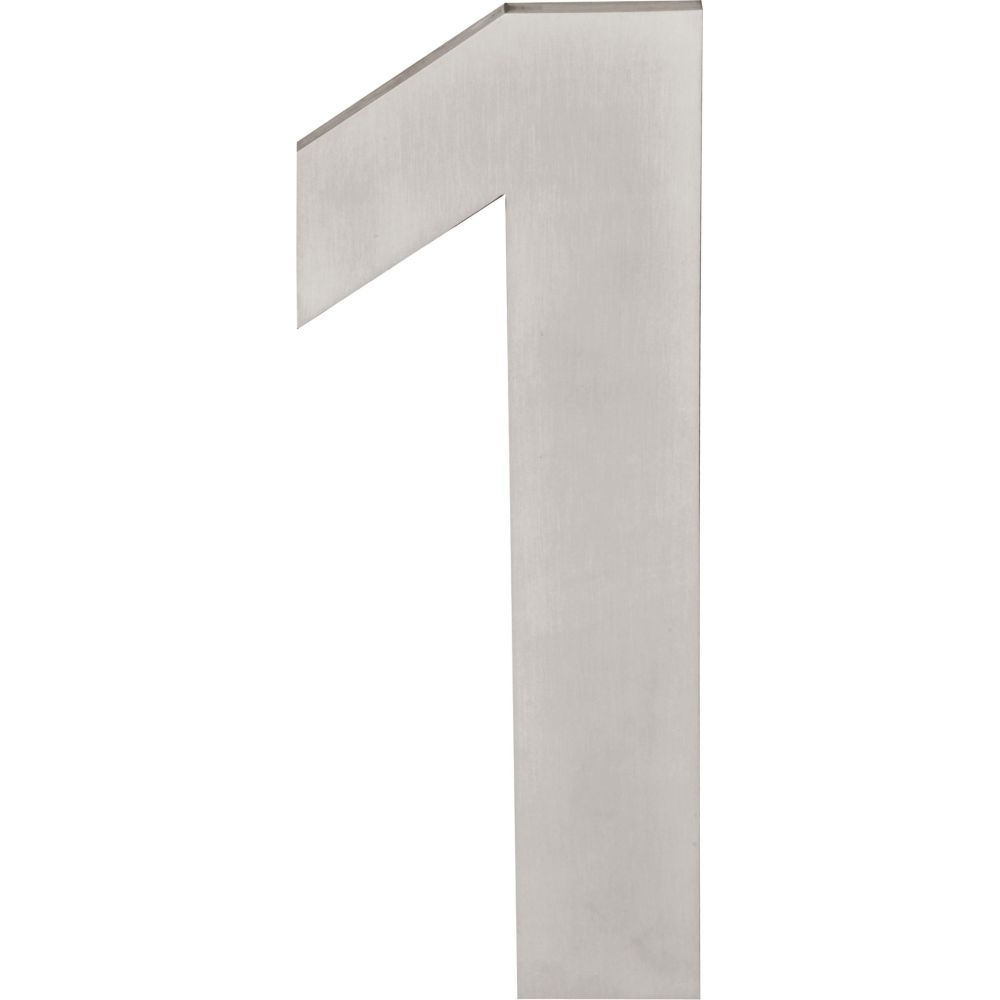 Huisnummer 1 SQUARE LSQHN250-1 - mat RVS