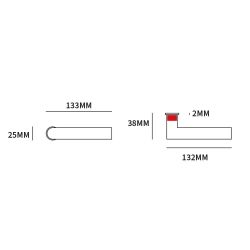 Deurkruk Toledo B zwart op rond rozet minimal