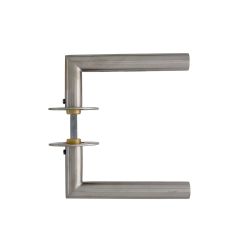 Intersteel Deurkruk Jura Hoek 90° op zelfklevend rozet - RVS