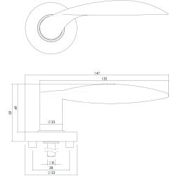 Intersteel Deurkruk Afgerond op rozet RVS