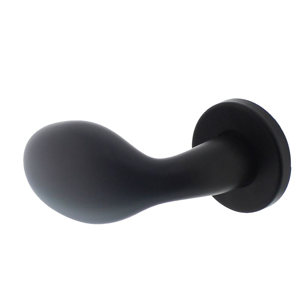 Intersteel Gatdeel knopkruk Druppel op rozet mat zwart - links