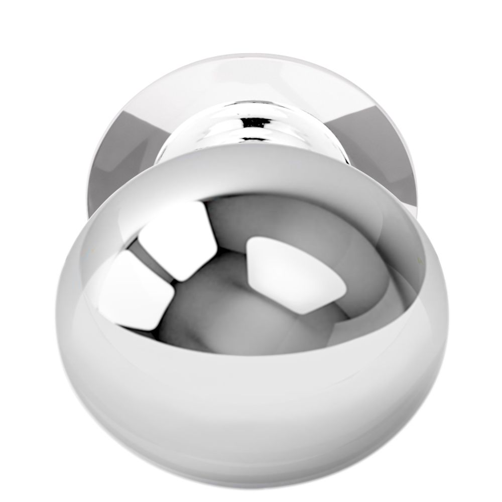 Voordeurknop BASICS LB65V vast op rozet - gepolijst RVS