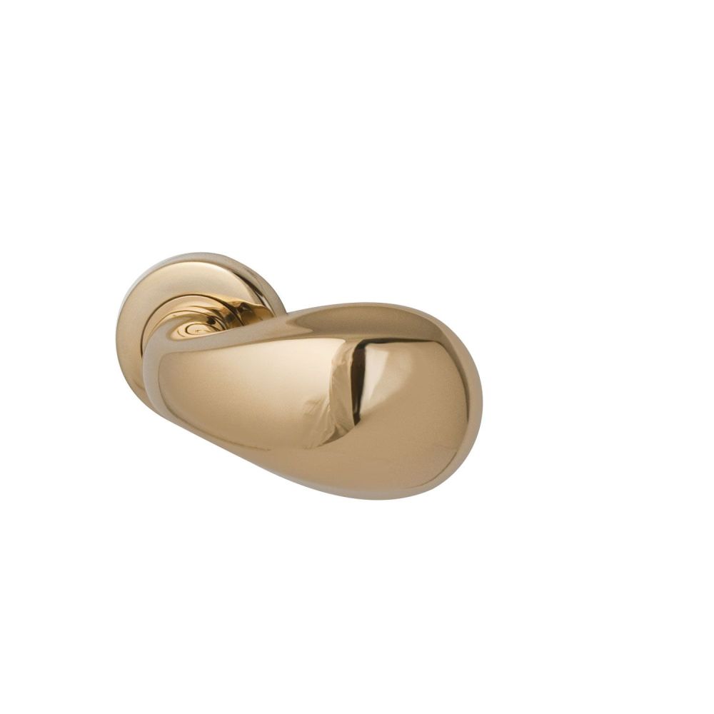 Knopkruk Golf op rond rozet - PVD messing