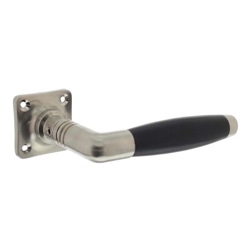 Intersteel Deurkruk Ton Basic op rozet - nikkel mat/zwart