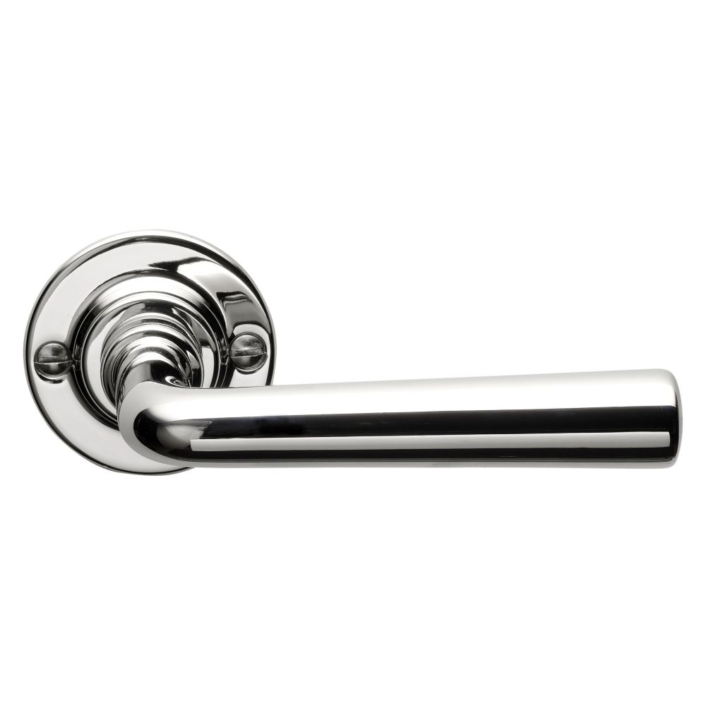 Deurkruk TIMELESS 1925GRR50 geveerd op rozet - glans nikkel