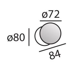 Voordeurknop IRIS 72mm - mat brons