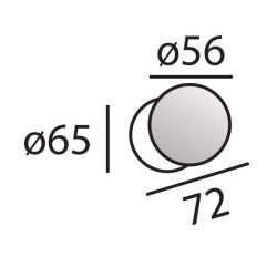 Voordeurknop IRIS 56mm messing getrommeld