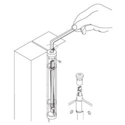 Deurveerscharnier dubbelwerkend 180/50mm - zilvergrijs