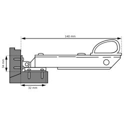 Raamuitzetter wegdraaibaar kort SKG** - wit