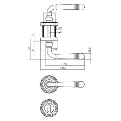 Intersteel Deurkruk Emily op rozet met sleutelrozetten - nikkel mat