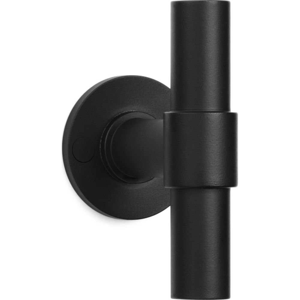 Deurkruk Piet Boon ONE PBT20/50 geveerd op rozet - Mat zwart