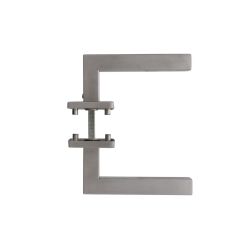 Intersteel Gatdeel deukruk Vierkant op vierkant rozet dubbel geveerd - RVS