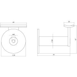 Intersteel Leuninghouder zwaar hol zadel - RVS