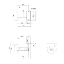 Intersteel Leuninghouder zwaar-taps hol zadel - RVS