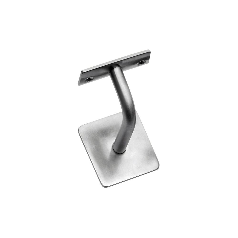 Leuninghouder gebogen vierkant vlak rvs