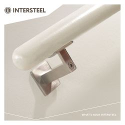 Intersteel Leuninghouder zwaar vierkant hol zadel - RVS