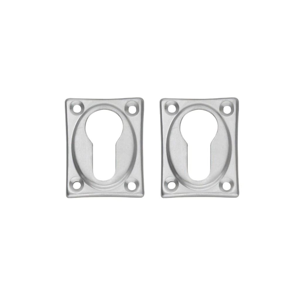 Intersteel rozetten vierkant met profielcilindergat - chroom mat