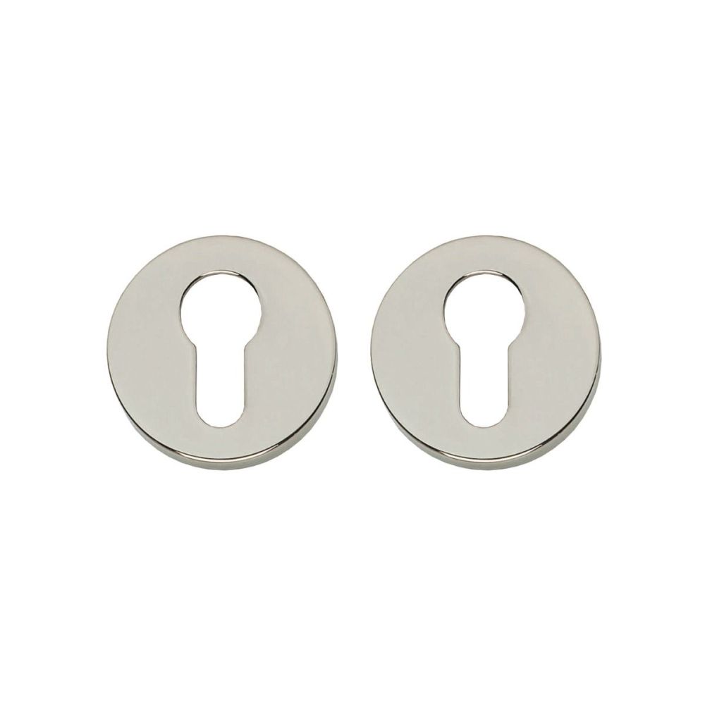 Intersteel rozetten met profielcilindergat verdekt 50x8mm - nikkel glans