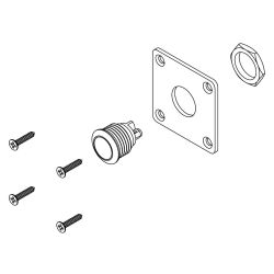Intersteel Deurbel vierkant - RVS/mat zwart