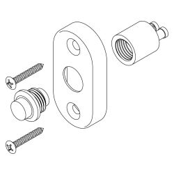 Intersteel Deurbel ovaal 59x32x5mm - messing gelakt