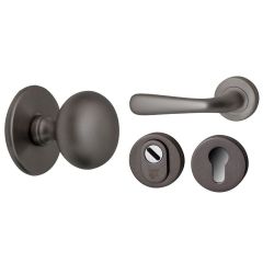 Voordeurset Silvia 3-delig links - PVD gun metal