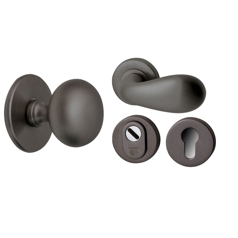 Voordeurset Olympia 3-delig links - PVD gun metal