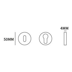 Fine cilinderrozetten - mat chroom