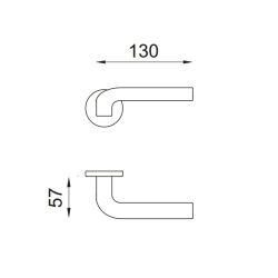 Deurkruk Joy op rond rozet - mat zwart