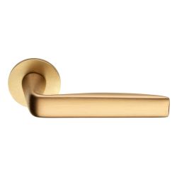 Deurkruk Viva! op rond rozet - PVD warm goud