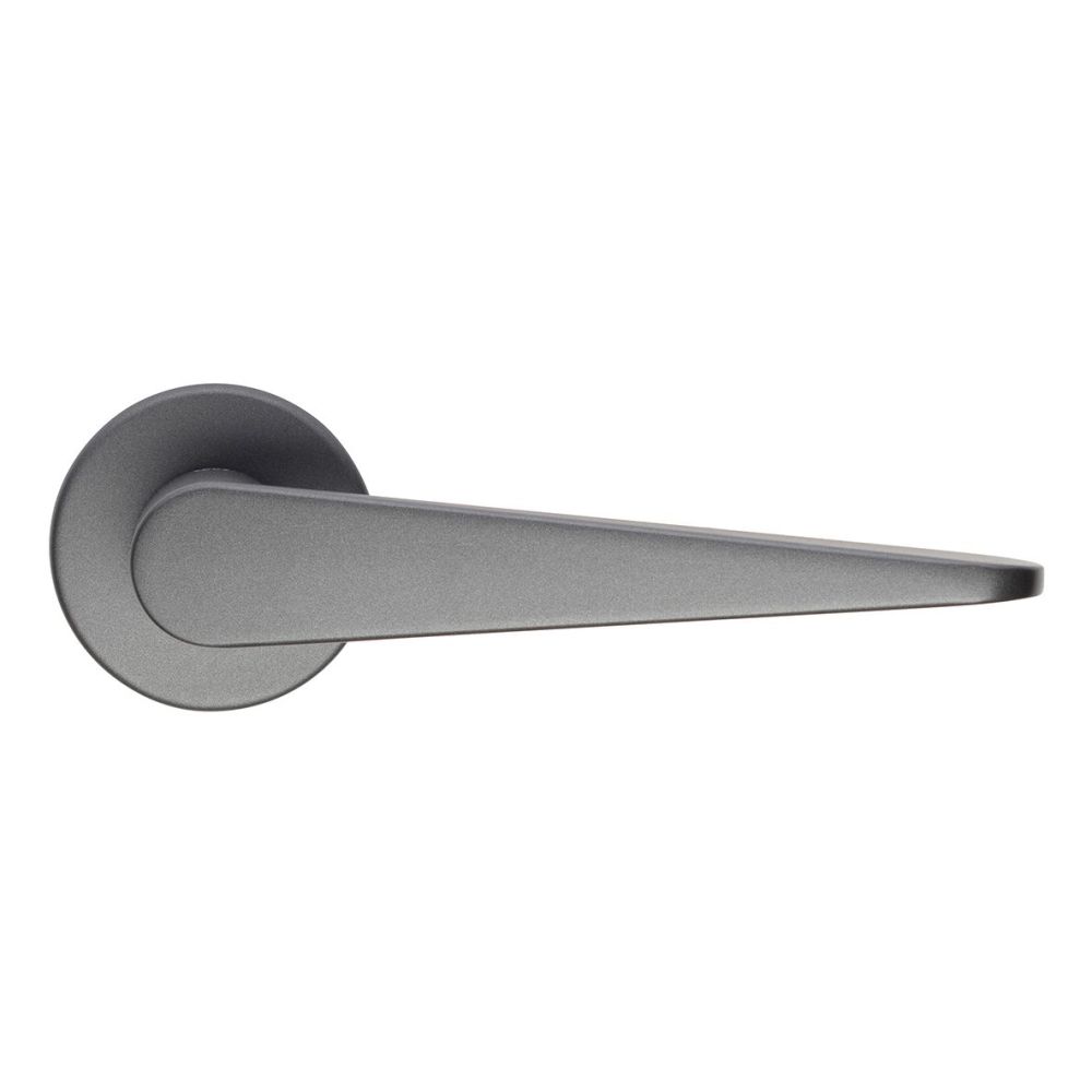 Deurkruk IKI op rond rozet - antraciet